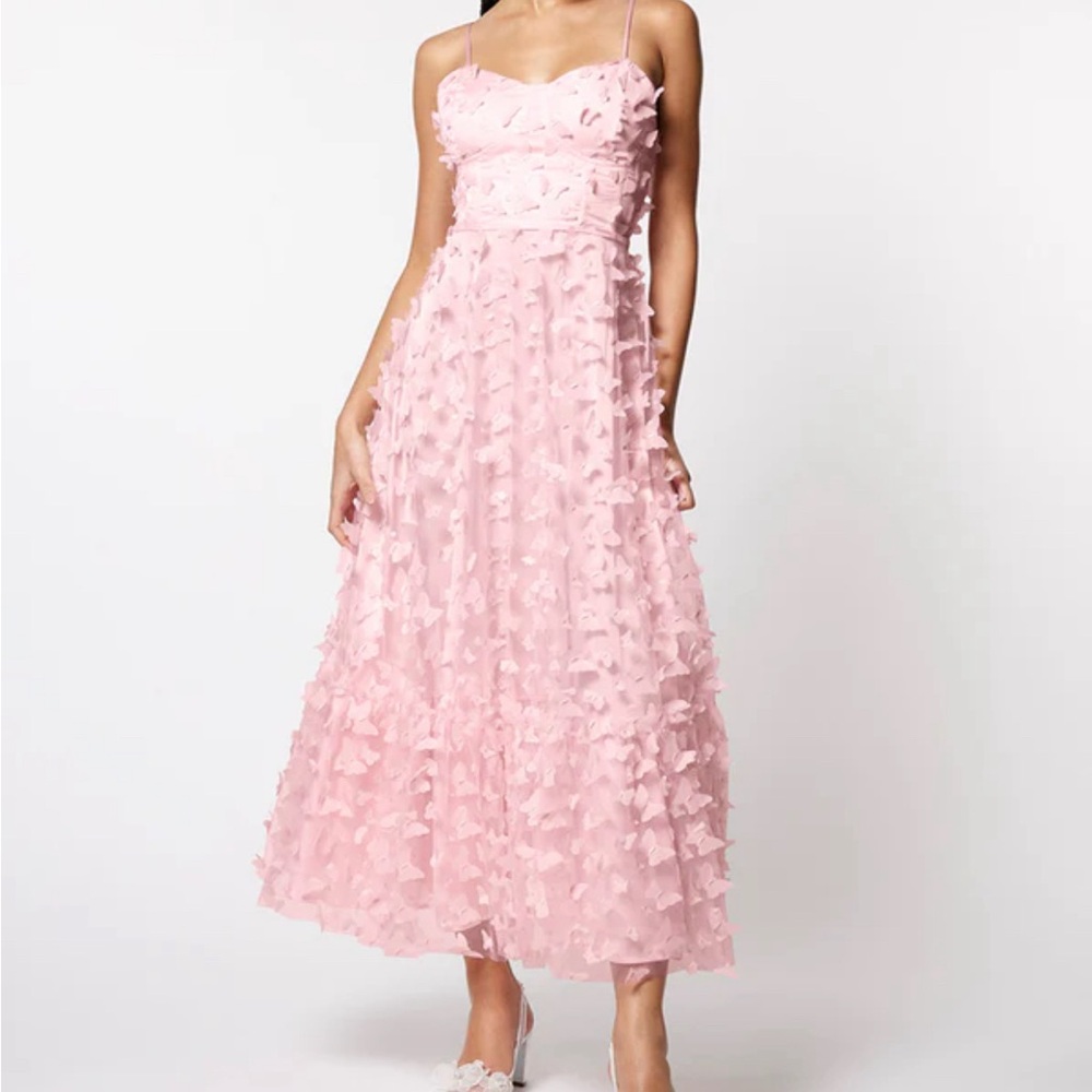 Betsey Johnson size XL pink butterfly dress